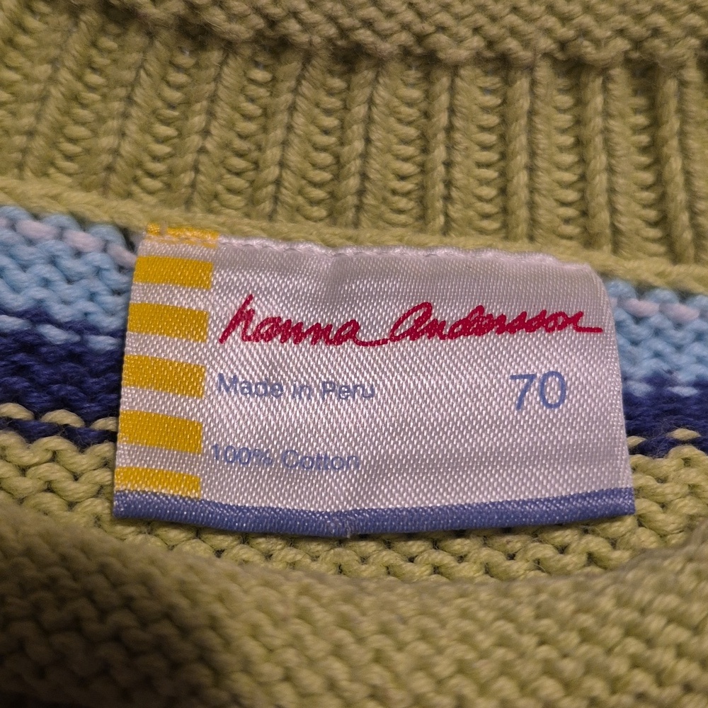 Hanna Andersson size 70 or 6-12 months boys striped pullover GUC - Picture 4 of 4